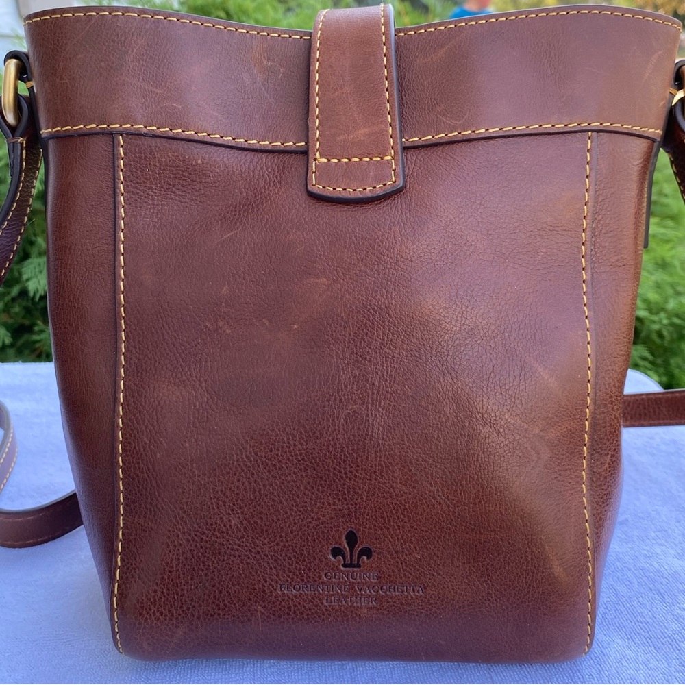 Dooney & Bourke Brown Leather Crossbody Bag - Picture 2 of 4